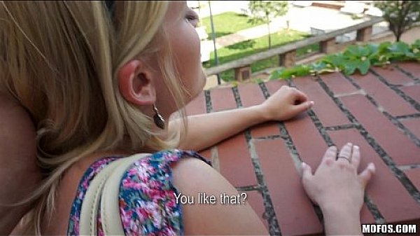 Blond Czech exhibitionist bounces her perfect ass on a big-dick 