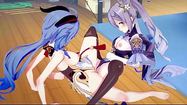 Genshin Impact Hentai Yuri - Ganyu & Kequing Hardsex thumbnail