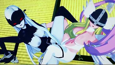 Angewomon And Ladydevimon Beautiful Hot Sluts Scissoring And Get Kinky thumbnail