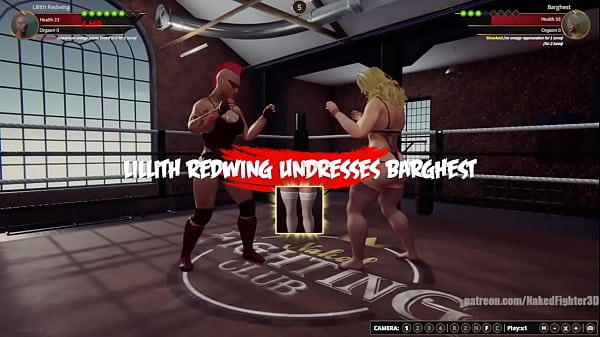 LillithRedwingVS Barghest Naked Fighter 3D