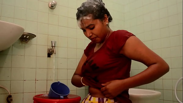 Indian_aunty Bath In The Bathroom feeding boob_milk 2021