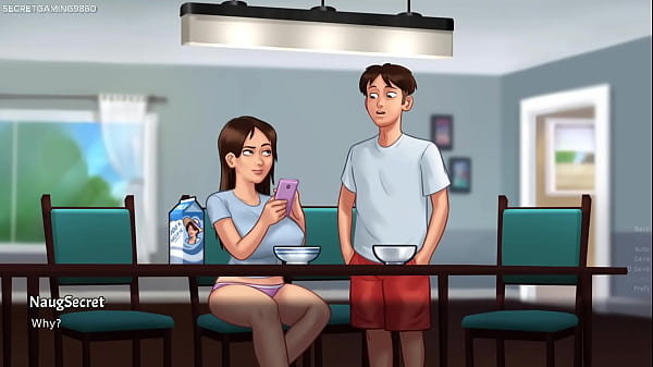 Summertime saga by darkcookie jenny gets naked in front of him and she plays with her huge ass & boobs