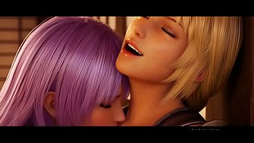 Sophitia x Ayane lesbian kissing (Soul Calibur, Ninja Gaiden / AI generated)