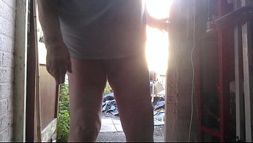 nude old man shows anus and tiny cock