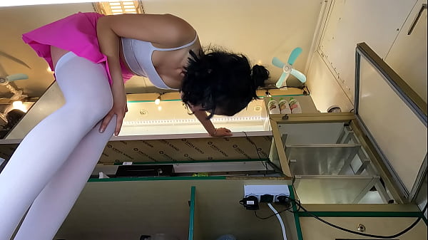 I toldher to_put Nutella to the fridge but does she know about the hidden camera behind her ass