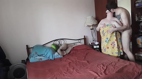 Hot sensual fuck curvy amateur MILF after shower 