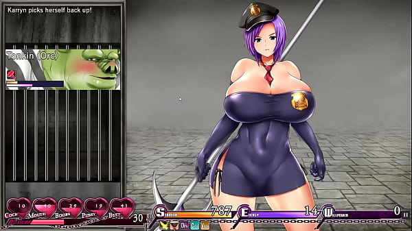 Karryn's Prison [PornPlay Hentai game] Ep.8 the monster orc fell in love_with the huge tits_warden girl