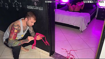 Real sex with Colombian college girl strawberry Carolondon in pink room - Brian Evansx 