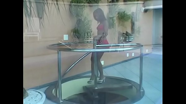 Play MP4 - A bald black guy fucks a lustful brunette in red lingerie in all holes