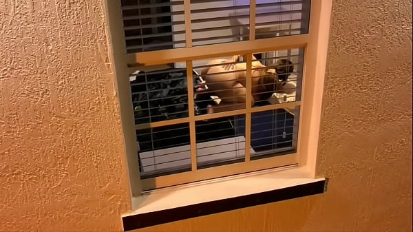 Spying witha dronemy neighbor watching porn with_a fuck machine