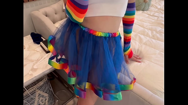 Halloween Trick or_Treat Bad Bunny_Gets Candy Cum and Squirts on His Cock