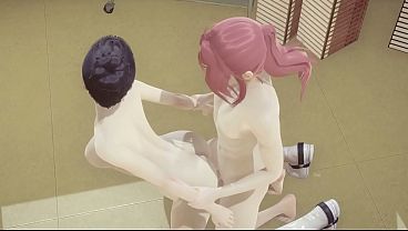 Hentai Uncensored - Shoko sucks and gets fucked on her knees in the library - Japanese Asian Manga Anime Game Porn