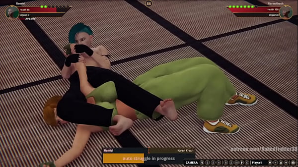 Remiel VS_Karen Krash Naked Fighter 3D