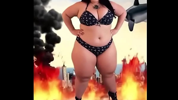 Whoops i accidentally launched a school of sharks into the sky while stomping through town as your favorite curvy giante 