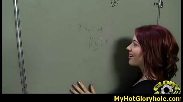 White milf sucking and licking a black cock_14