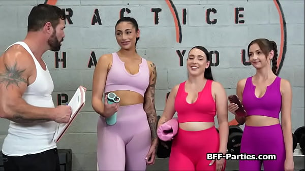 Gfs in yoga pants milking trainers dick 