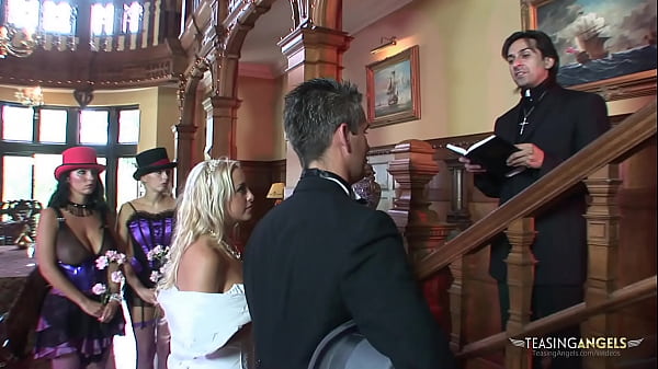 Three naughty girls love nothing more than sucking on two delicious cocks together before getting their tight holes fucked hard until they get sprayed with jizz. 