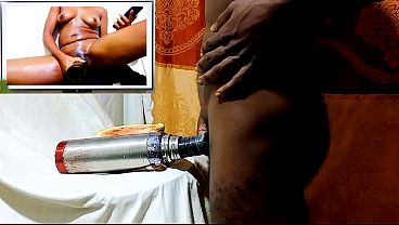 SOLO MALE MASTURBATION WHILE WATCHING STEP SISTER'_S WET PUSSY: Watch Mr. Dicks3 masturbating and fucking bottle