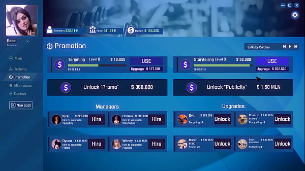 Game about sexy girl 