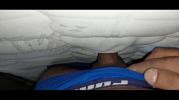 I fuck the mattress standing up and cum on the mattress