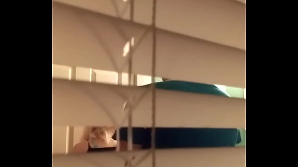 Voyeur Caught them fucking in the bathroom while h up Christmas lights