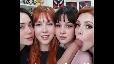 4 girls blowjob the full uncut video is on my patreon account please support if you want to see more content like this