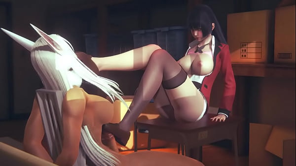 Kakegurui Bnh - Yumeko Jabami Masturbating With Foot Usagiyama's Dick thumbnail