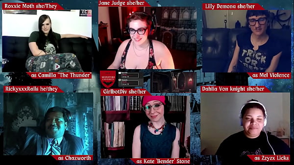 Play MP4 - Monsters University Episode 14  Featuring Girlbot Div&comma; Roxxie Moth&comma; Lilly Demona&comma; RickyxxxRails&comma; Dahlia Von Knight&comma; and Jane Judge