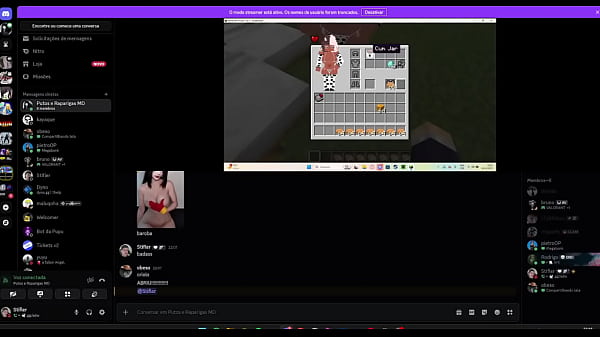 Menegon fudendo a buceta do kayky no minecraft 