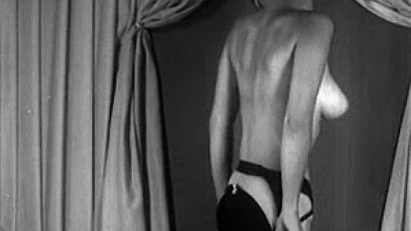 Vintage cute blonde striptease