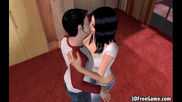 Tasty_3D cartoon brunette sucks cock and gets_fucked