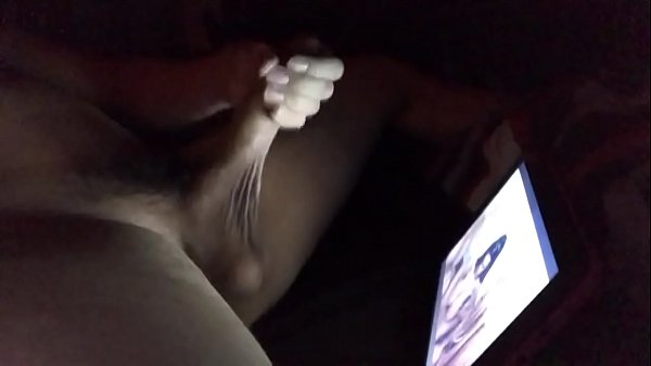 Big dick stroking with low hangers