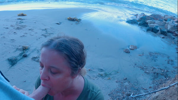 Stepson Cheats With Stepmom On The Beach thumbnail