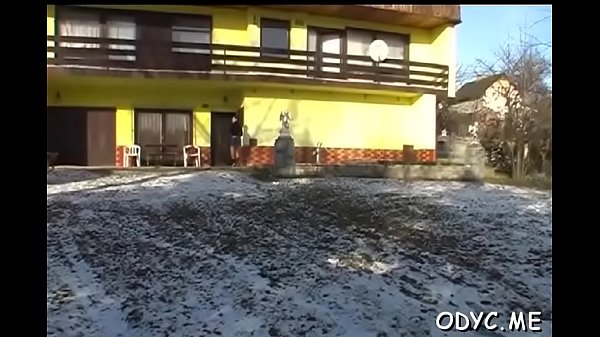 Cute teen gives old dude sexy blowjob and takes it up the arse