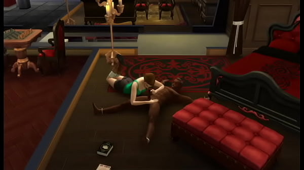 LaraCroft takes on_a BBC inher bedroom Sims4