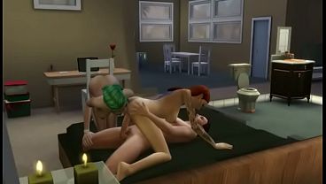 Sims 4 dude gets sucked and fucked by a redhead and a punk chick 