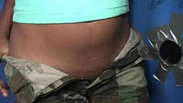 Hottie sucks and fucks black cock for cusmhot at gloryhole 26 