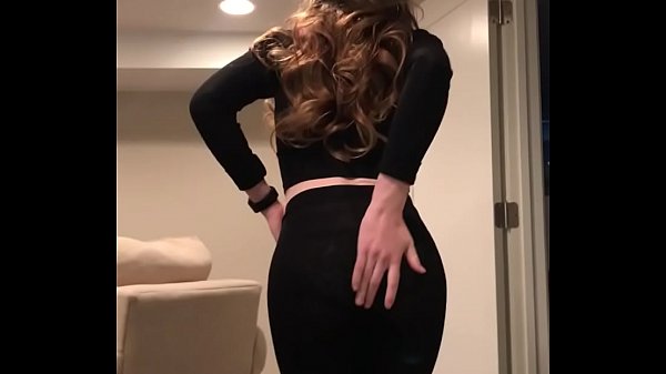 Sexy sissy in yoga pants 