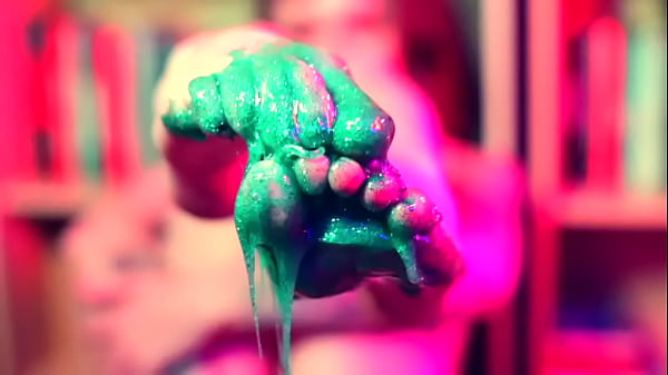 Barefoot stuck in glue & masturbation 