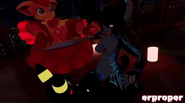 Vrchat vulpix cuckhold with an umbreon and a furry 