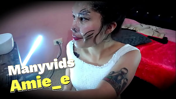 Whore destroying his throat