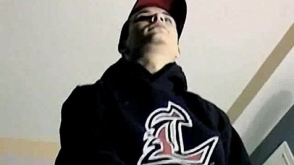 Young amateur hunk tugging on his rock hard cock 