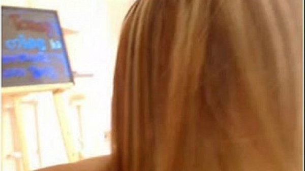 Hot blonde fucking with a fake dude 