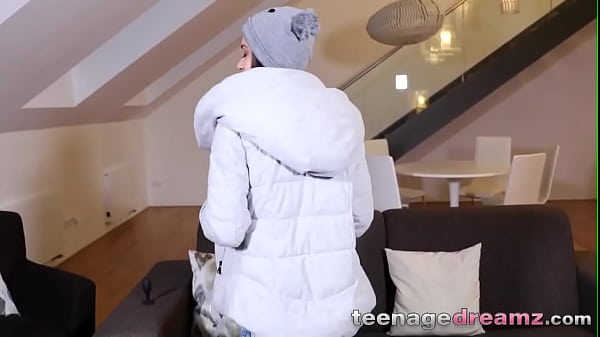 Skinny european teen in solo