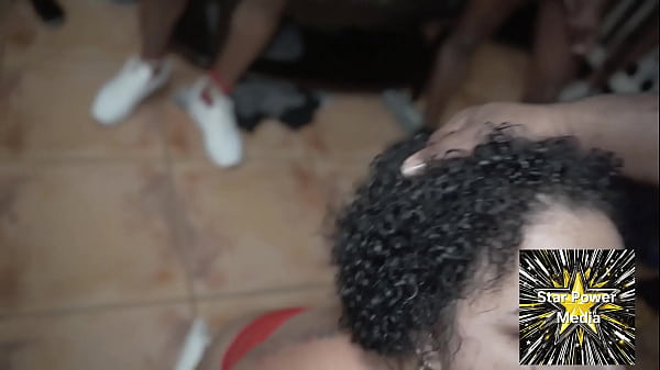 Kylie's wild trade show gangbang 