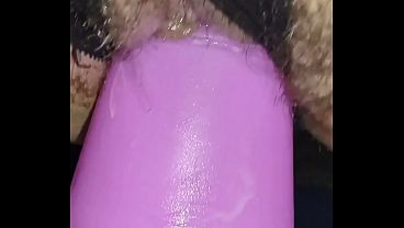 Bbw Misty Thyghs Riding Monster Plug With Hairy Pussy Close Up thumbnail