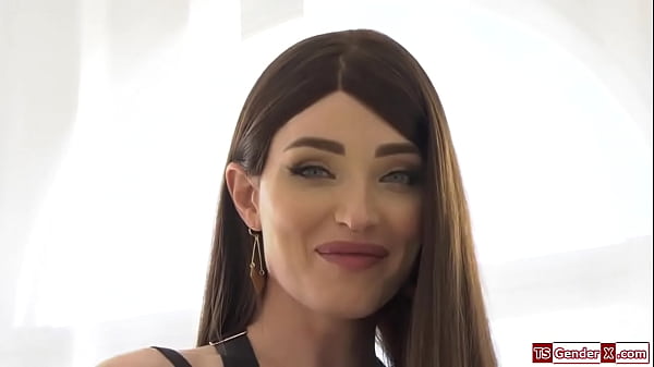 Small tits tranny Natalie Mars tries on a new lingerie and gets horny.The tgirl jerks off to her bf and deepthroats his cock.Then the ts is barebacked 