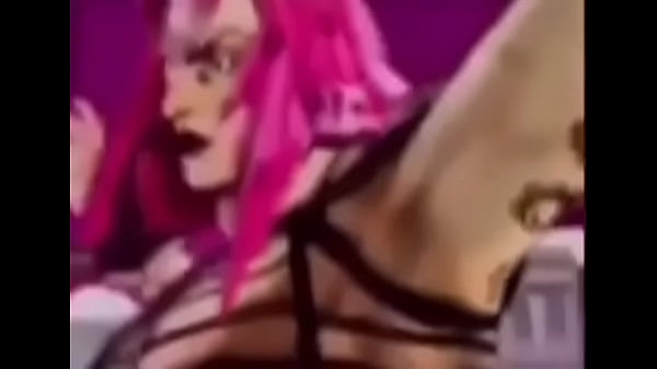 Anime girl lifts up her shirt revealing breasts 