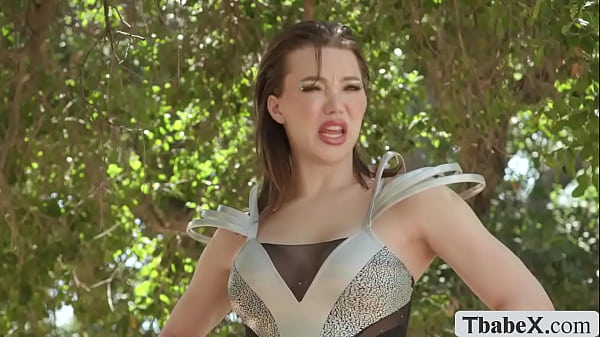 Trans woman astronaut Emma Rose and Roman Todd are in the spaceship both horny.They start kissing each other 