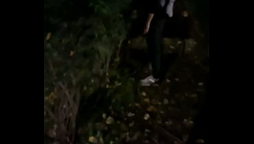 Amateur Boy Caught Peeing in a Park and Given a Handjob